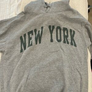 brandy cute grey new york oversized hoodie